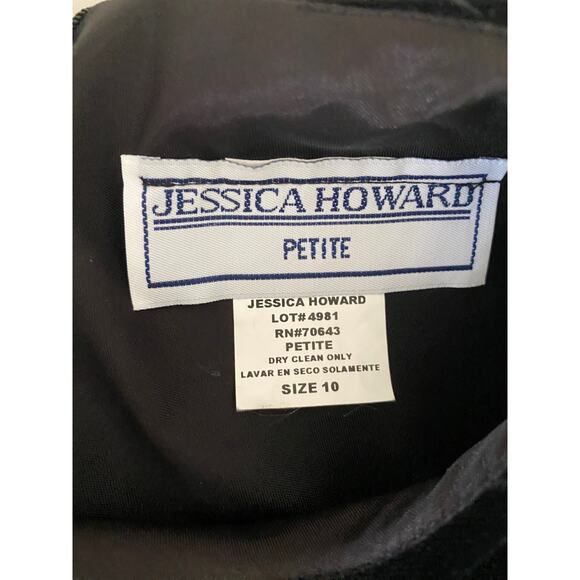 Vintage Black Velvet Feather Long Sleeved Cocktail Mini Dress Glam Witchcore 10 - Picture 7 of 7